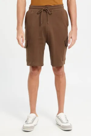 Men Brown Cargo Shorts