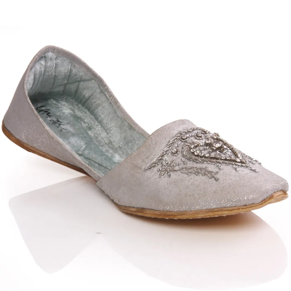 Mens ‘Dave’ Embroidered Leather Indian Khussa Pumps