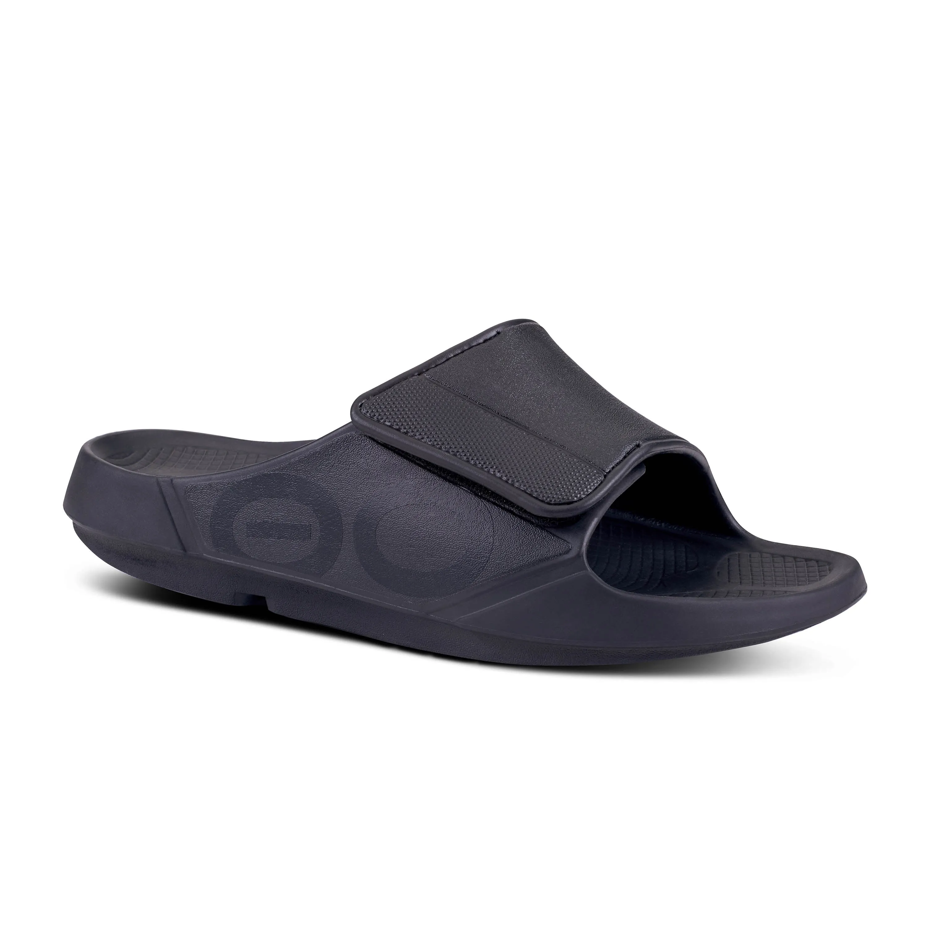 Men's Oofos OOahh Sport Flex Sandal Color: Matte Black