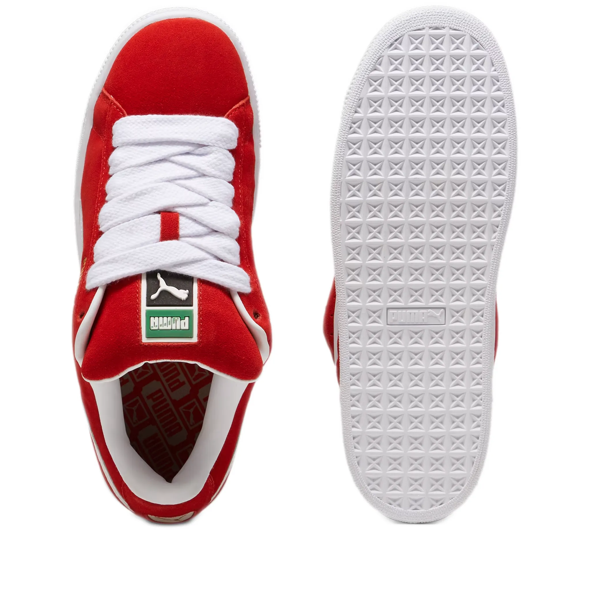 Men's Puma Suede XL Shoes - Red/ White