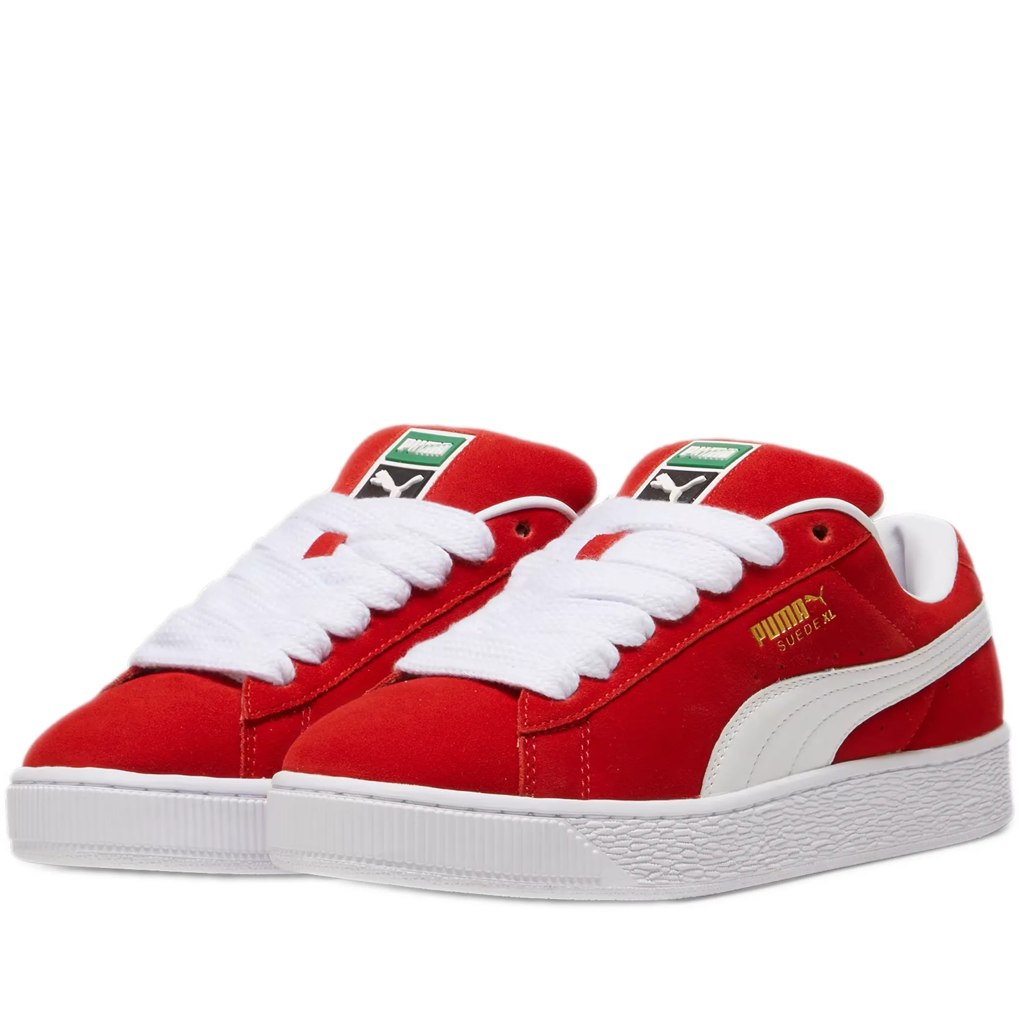 Men's Puma Suede XL Shoes - Red/ White