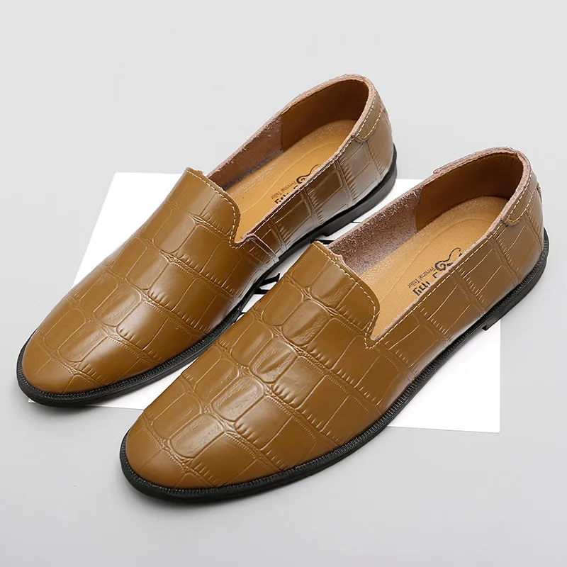 Men's Summer Casual Loafers Genuine Leather Moccasins Breathable Shoes | 2207