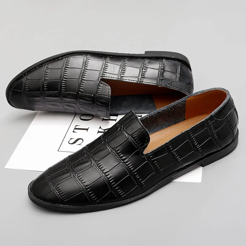 Men's Summer Casual Loafers Genuine Leather Moccasins Breathable Shoes | 2207