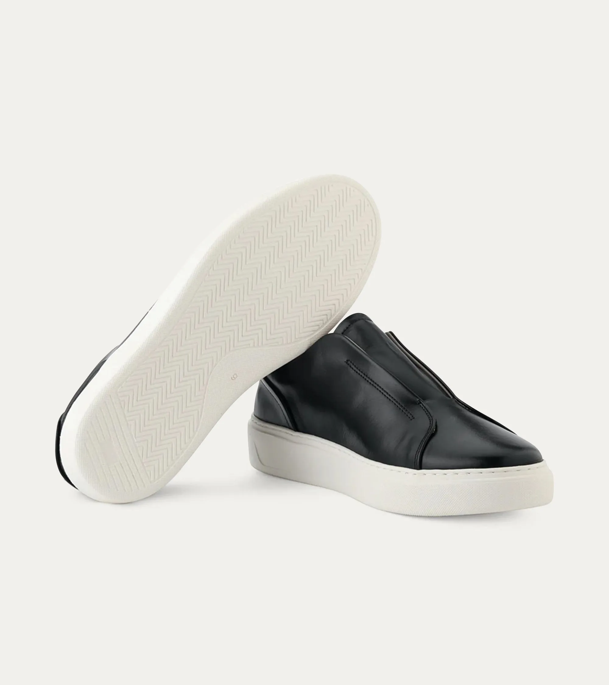 Misto Slip-On Sneaker In Black Leather