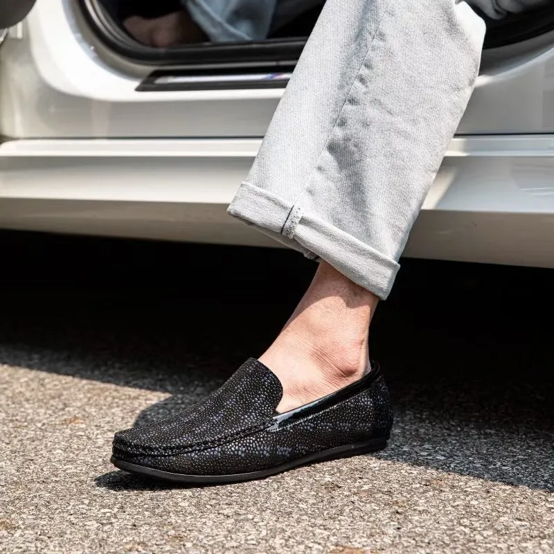 ModishLuxeCroco Exotic Metal Toe Slip On Loafers