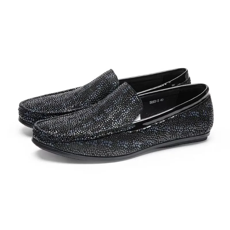 ModishLuxeCroco Exotic Metal Toe Slip On Loafers