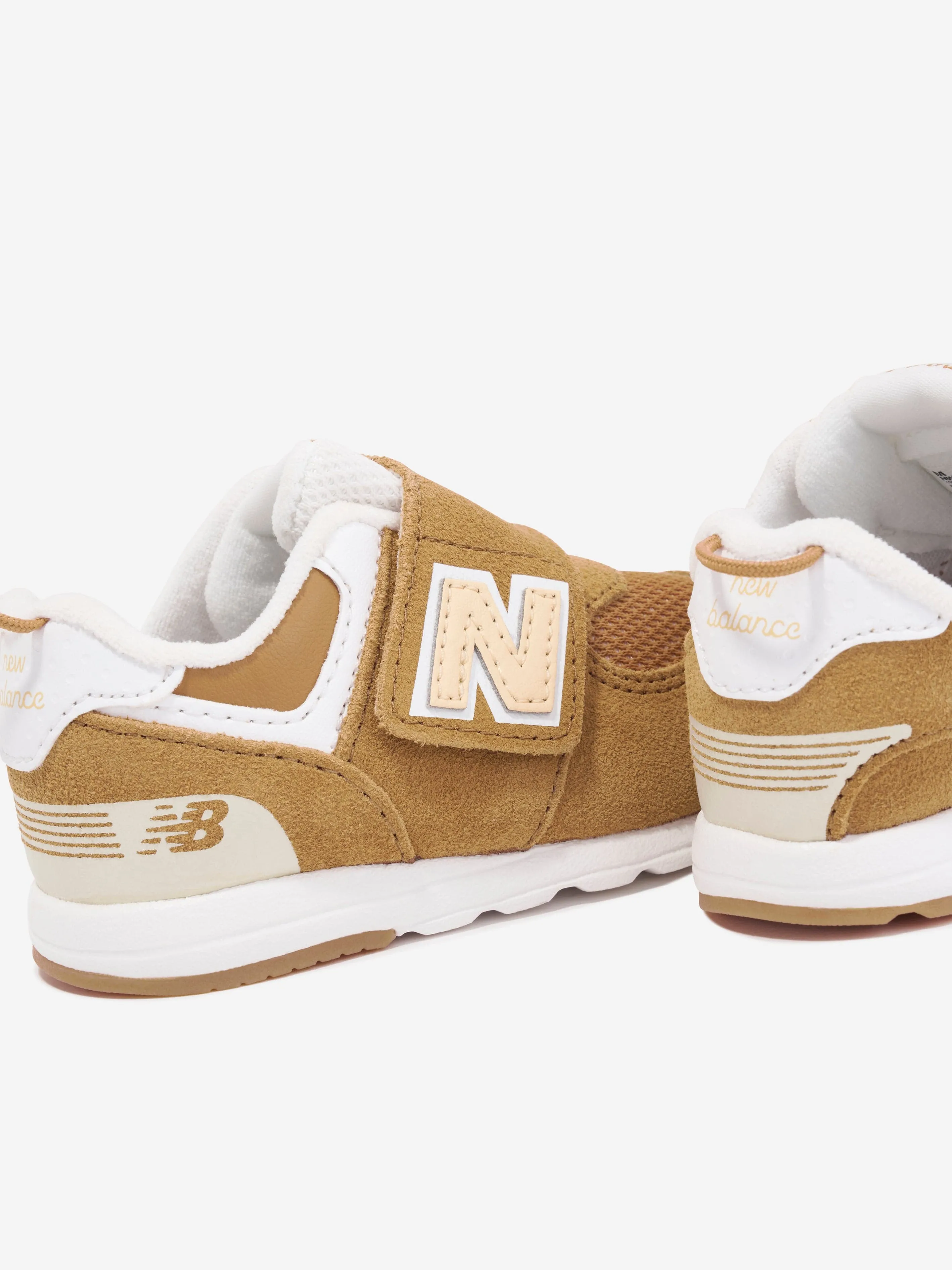 New Balance Kids 574 Logo Trainers in Beige