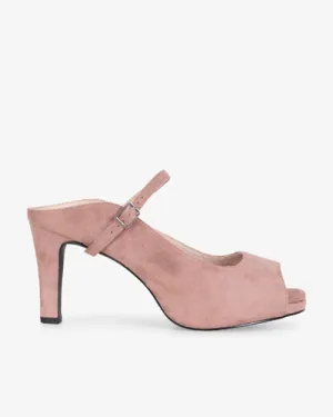 Parisa Elegant Peep-toe High Heels - Nude Pink