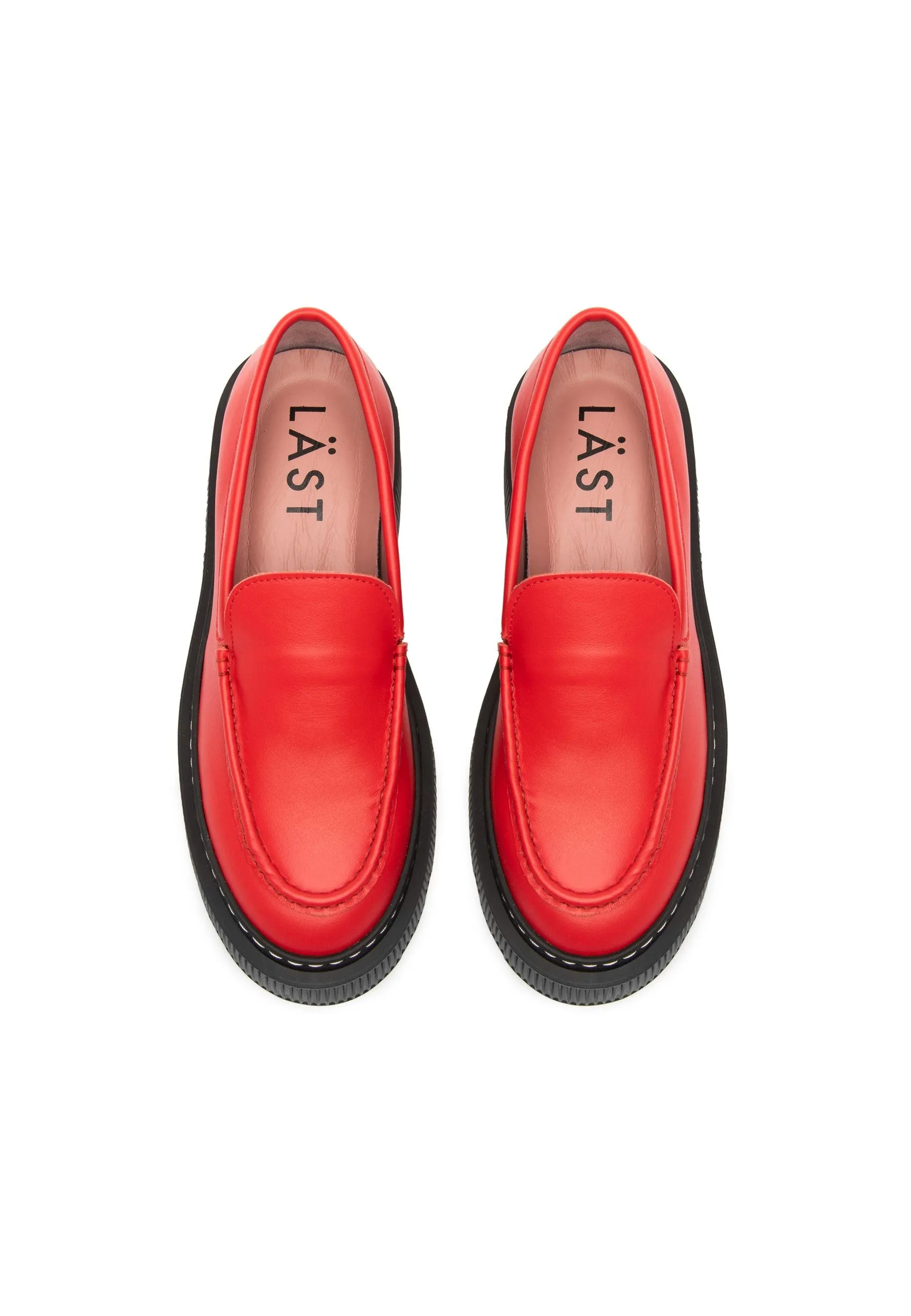 Penny Red Chunky Loafers