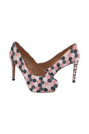 PInk Honeycomb Women's High Heels