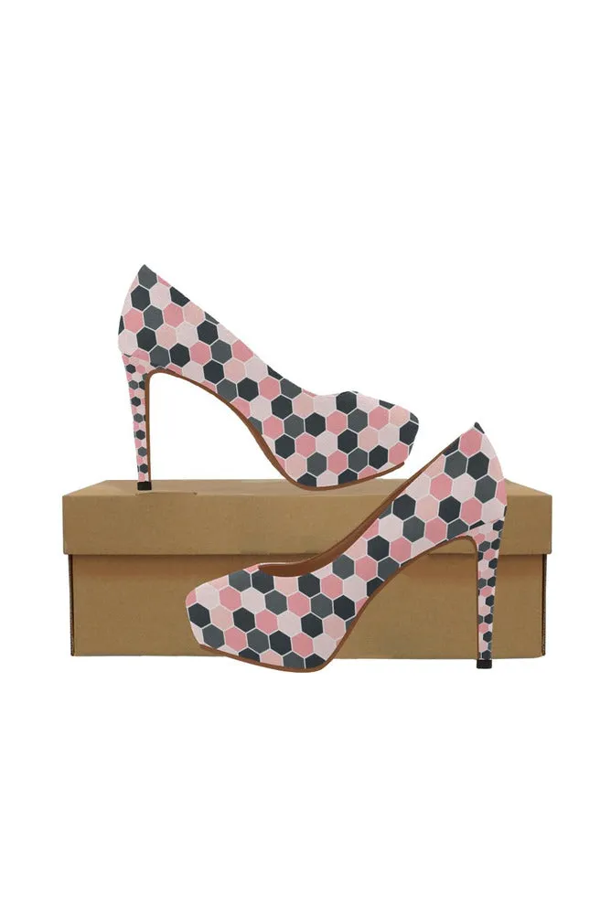 PInk Honeycomb Women's High Heels