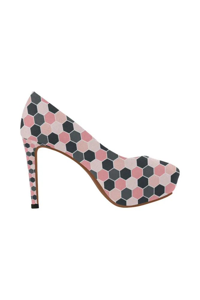 PInk Honeycomb Women's High Heels