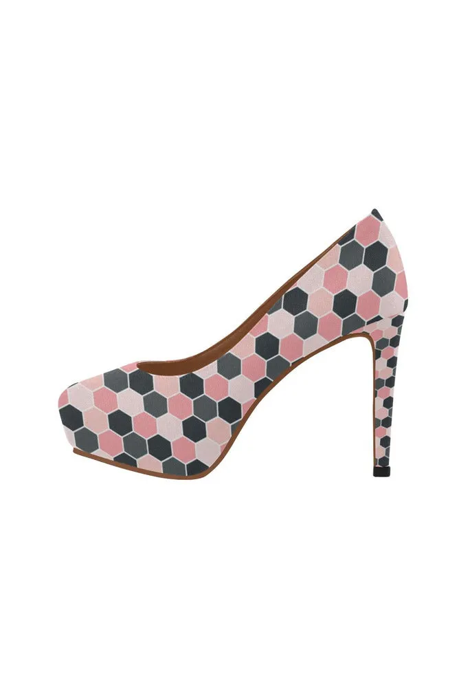 PInk Honeycomb Women's High Heels