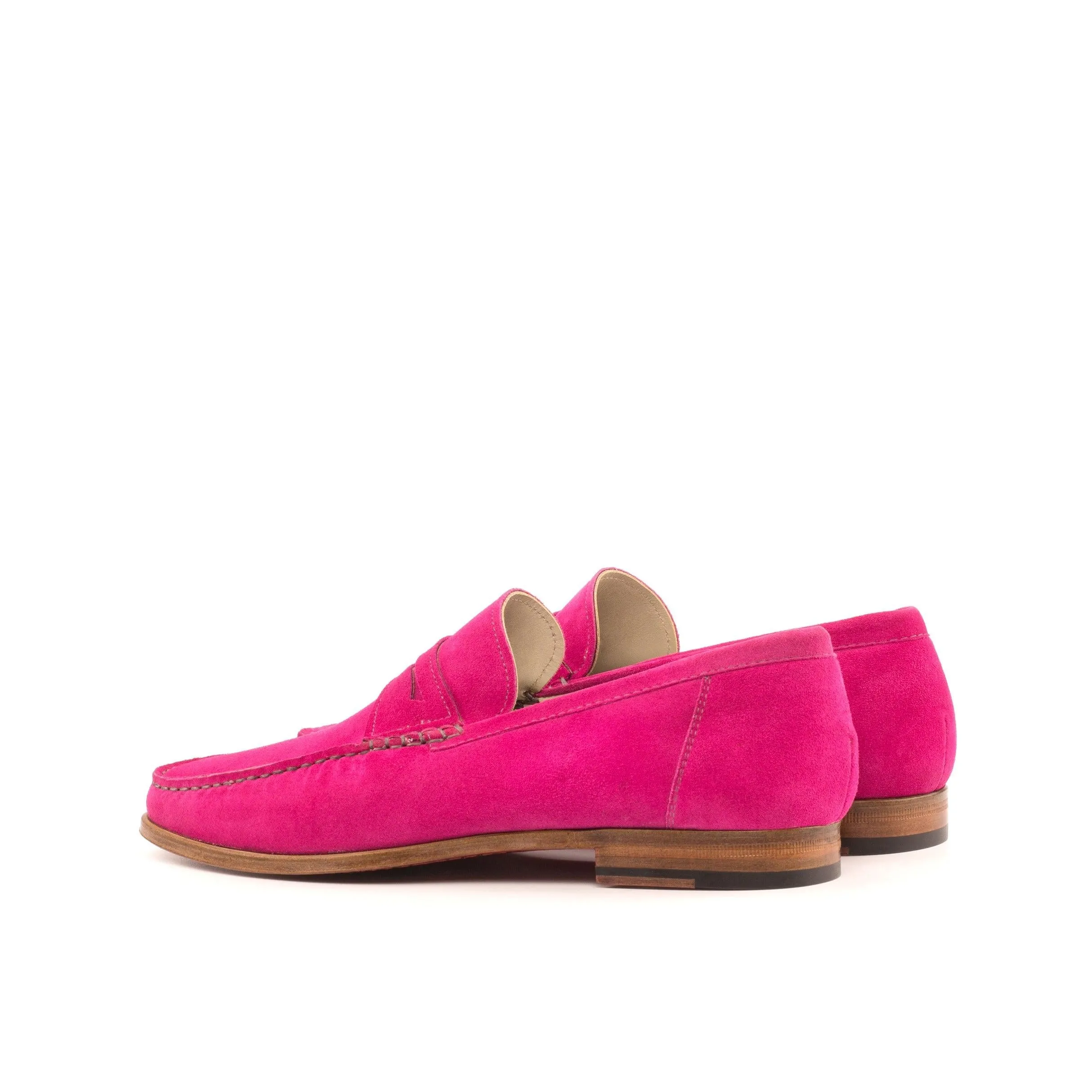 Pink Suede Penny Moccasin Loafer