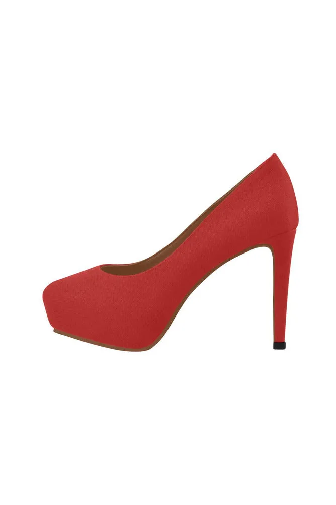 red shoe Women's High Heels (Model 044)