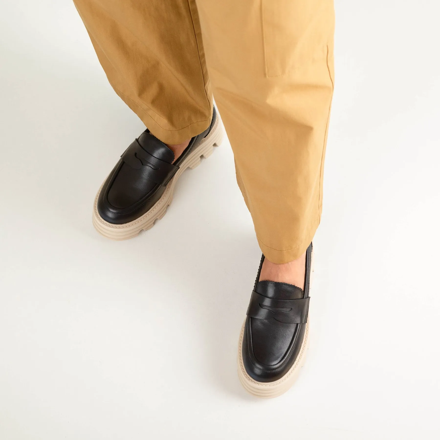 SAMILIA LEATHER CHUNKY LOAFERS