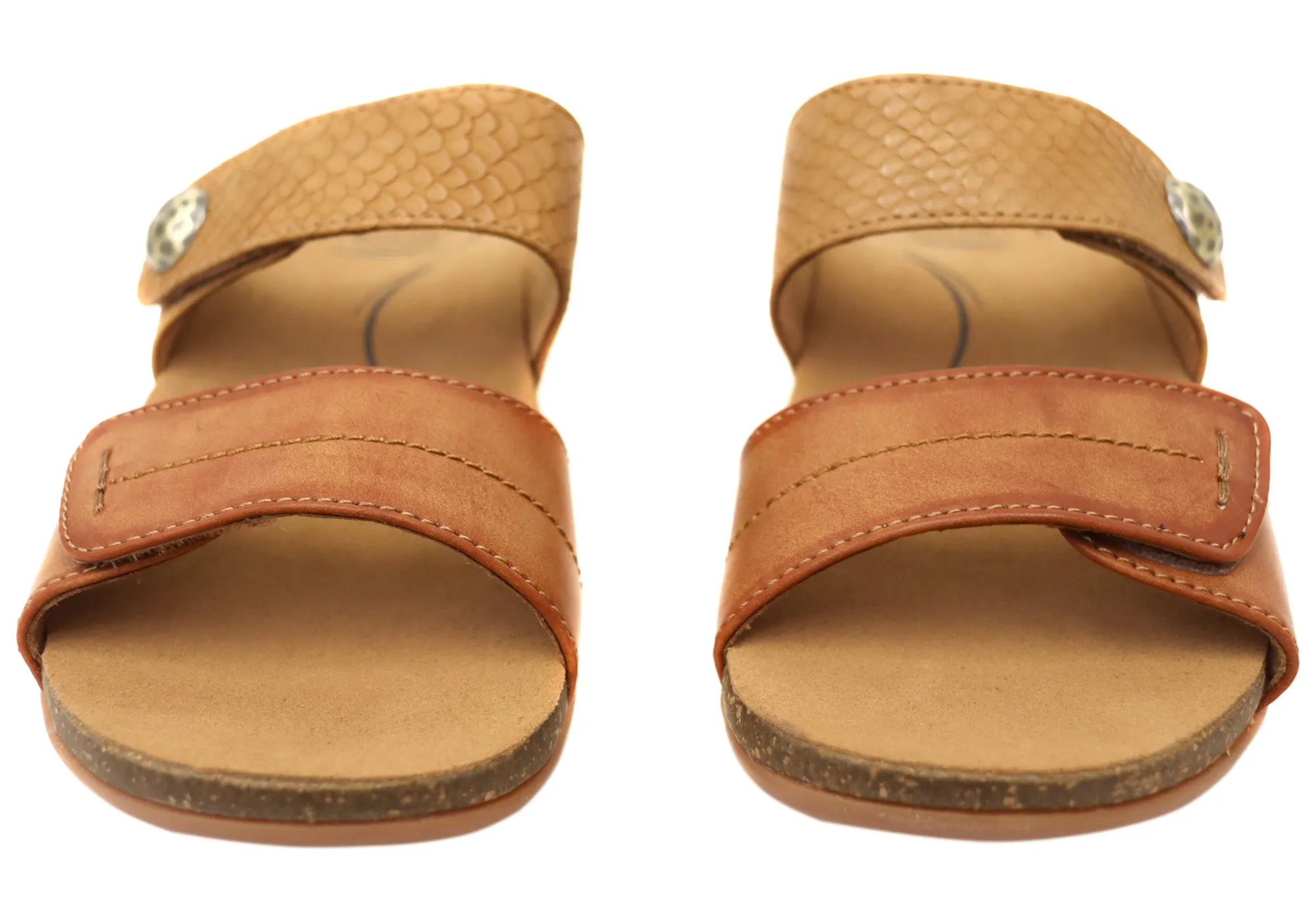 Scholl Orthaheel Alisa Womens Comfortable Supportive Slides Sandals