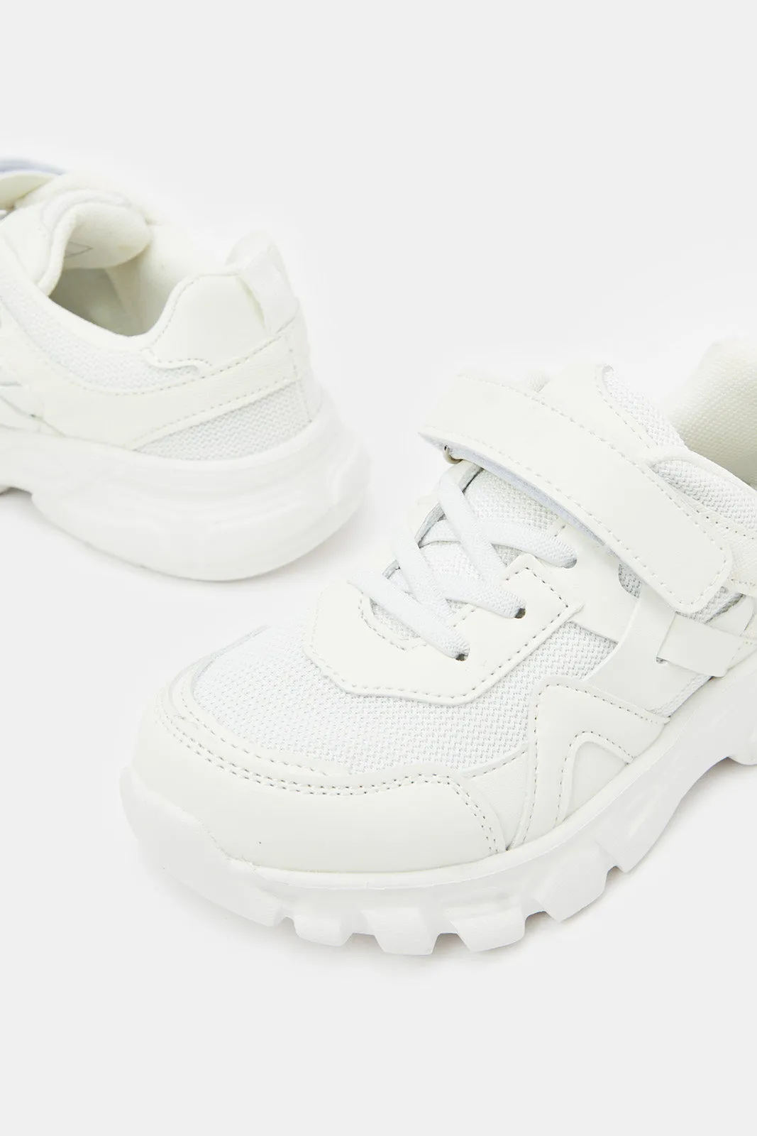 Senior Boys White Chunky Sneaker