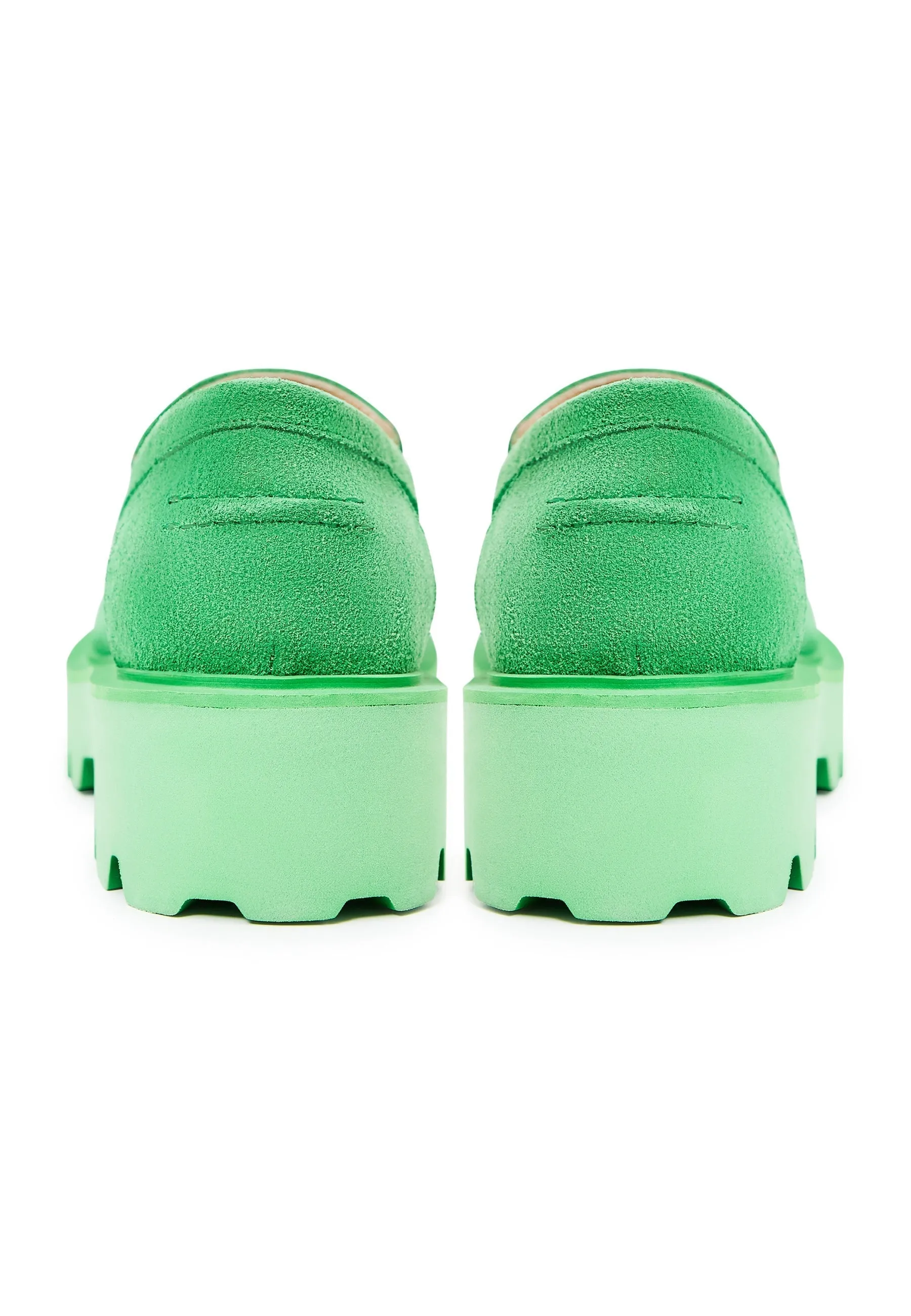 Slip-on Suede Loafers - Green