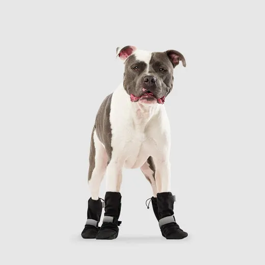 soft shield protective dog boots - black