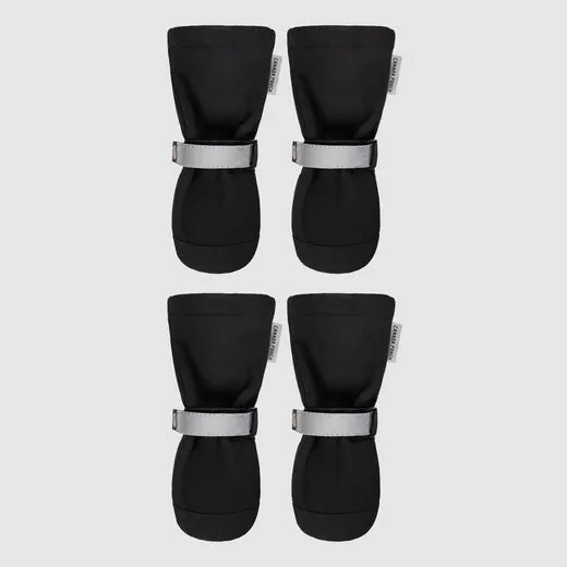 soft shield protective dog boots - black