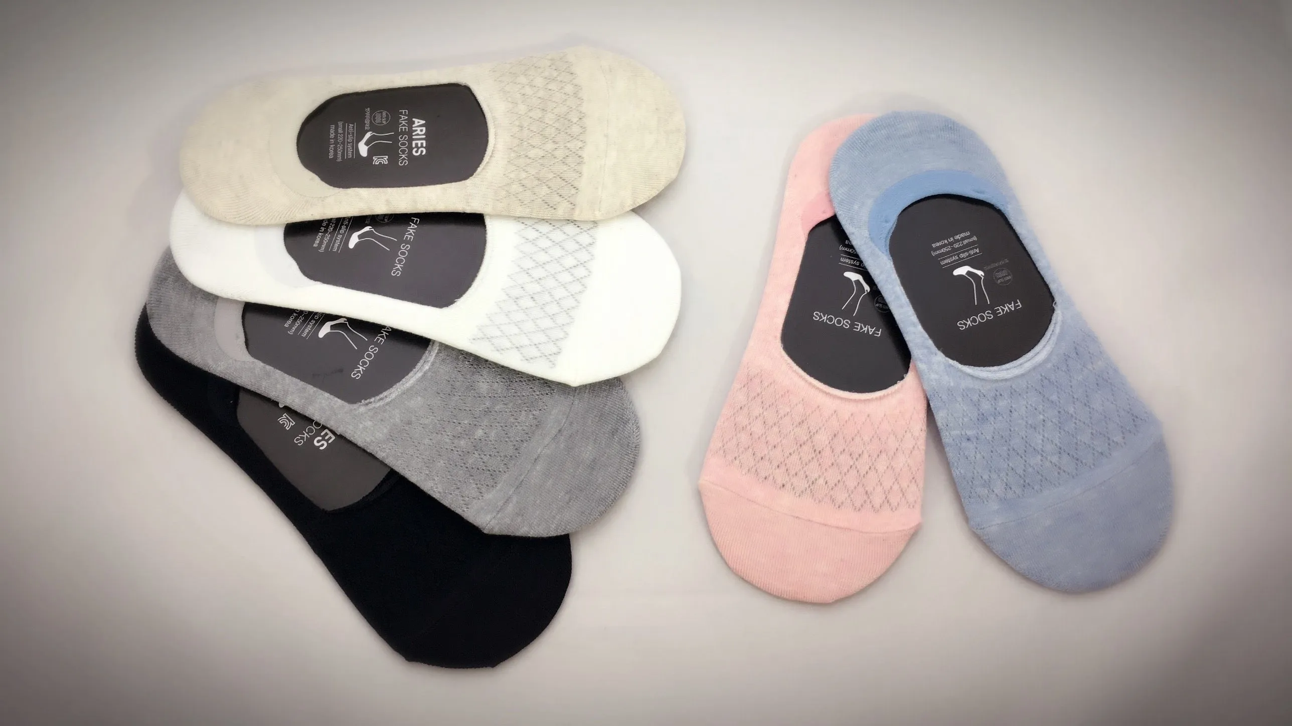 Summer Cool, 6 Pairs Cute Nonslip No Show Women Socks