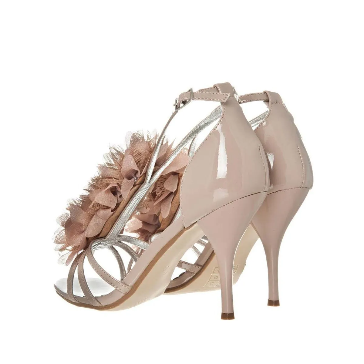 TAM High Heel Strappy Sandal With A Flower