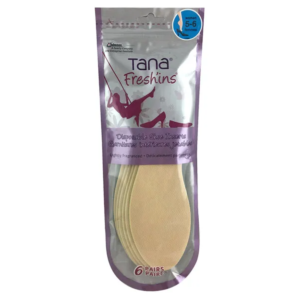 Tana Fresh'ins Insoles Package of 6 prs (Final Clearance - Size 7,  8 ONLY)