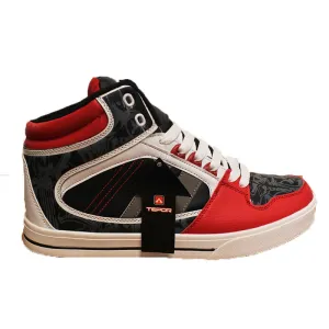 Tepor Men's Hi Top Trainers - Black/Grey/Red