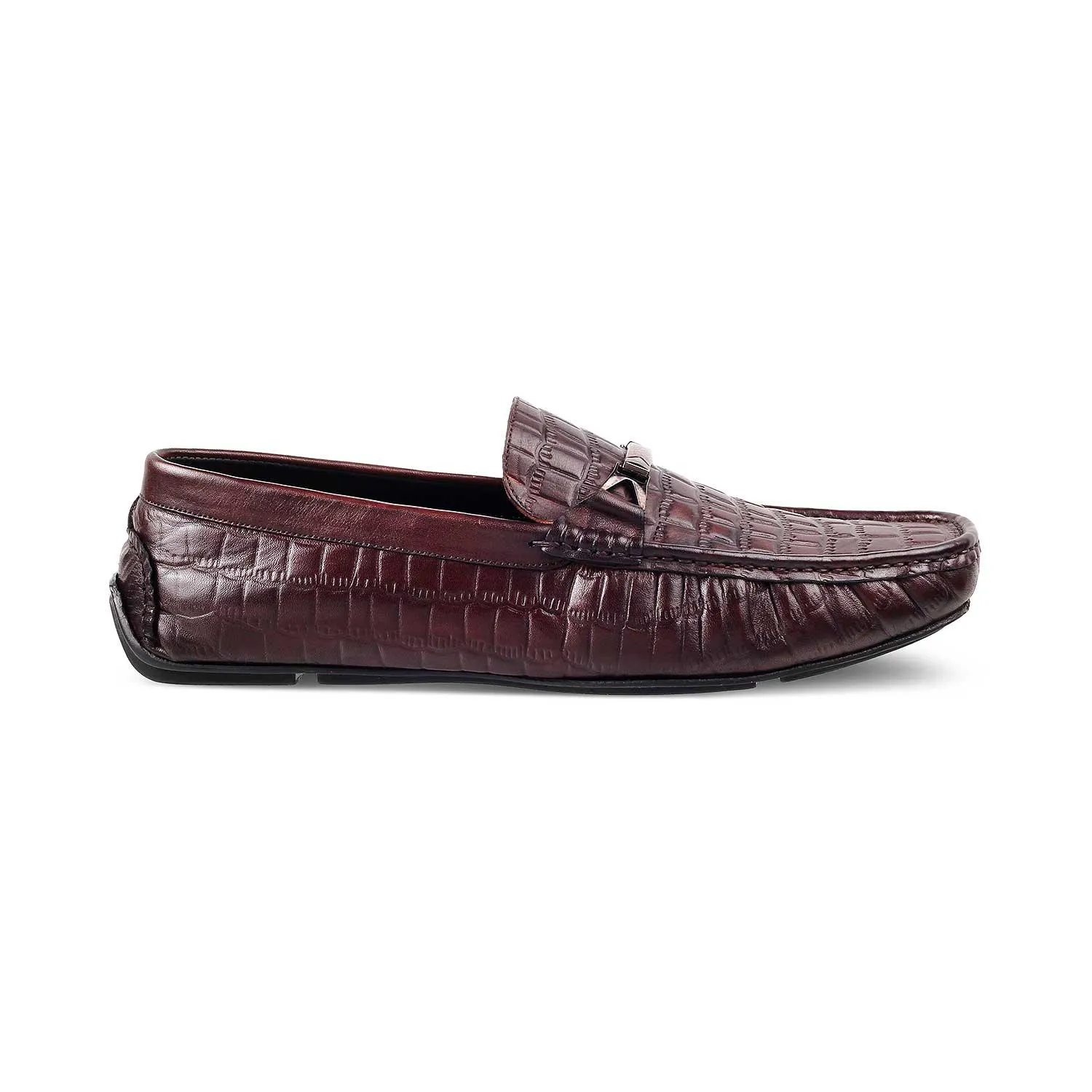 The Hummer Brown Men's Leather Driving Loafers Tresmode