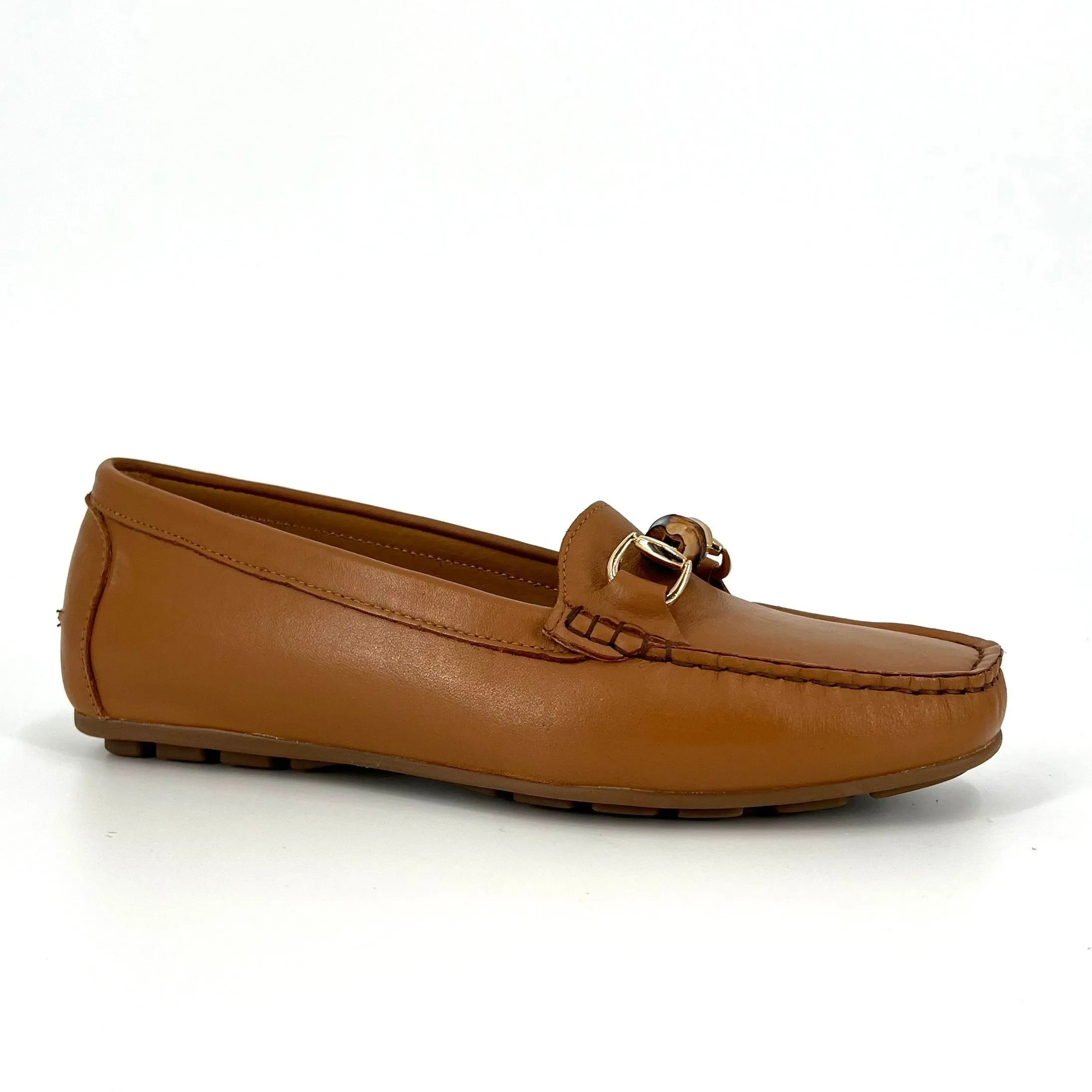 The Moccasin with Bamboo Bit in Tan