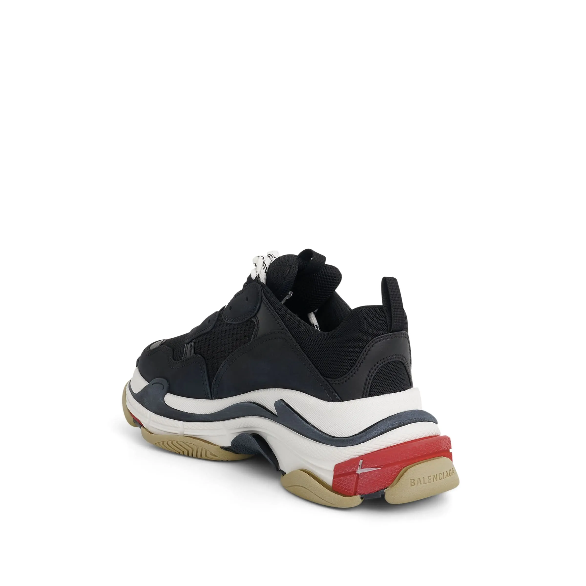 Triple S Sneaker in Black/Red