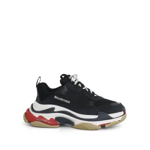 Triple S Sneaker in Black/Red