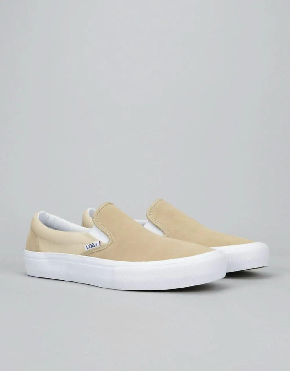 Vans Slip On Pro Skate Shoes - Sand/White