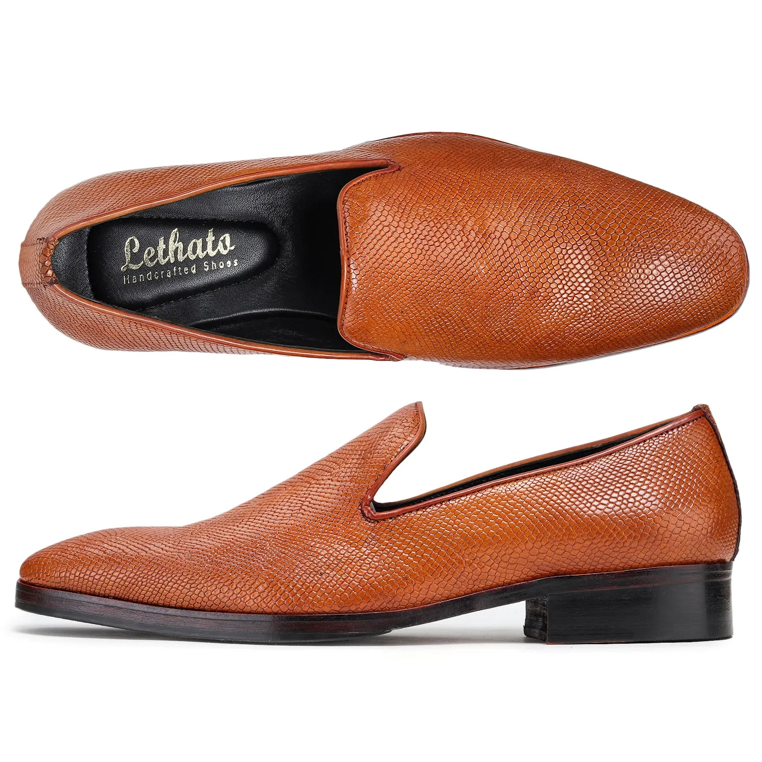 Venetian Loafers - Python Cognac