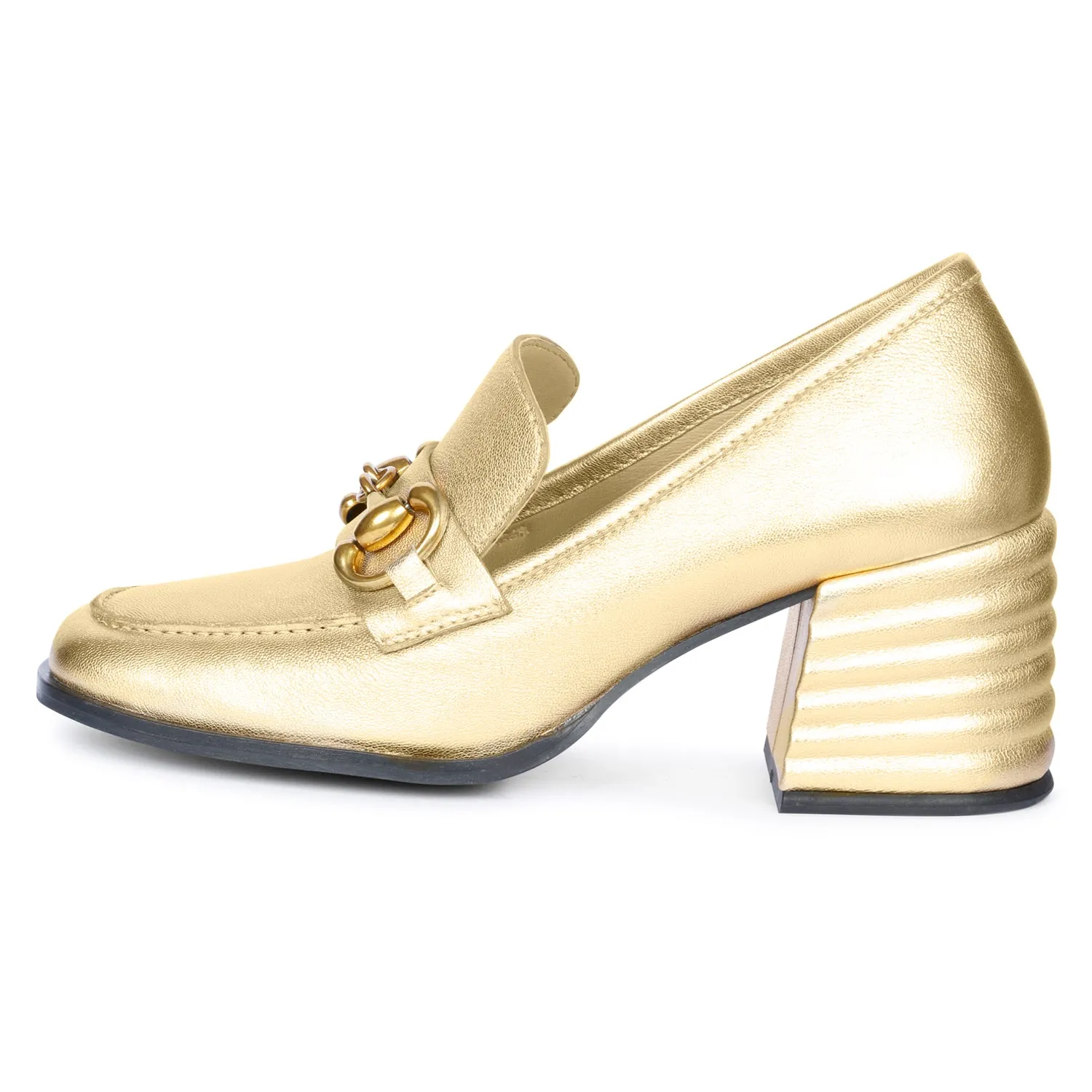 Vera Metallic - Heeled Loafers