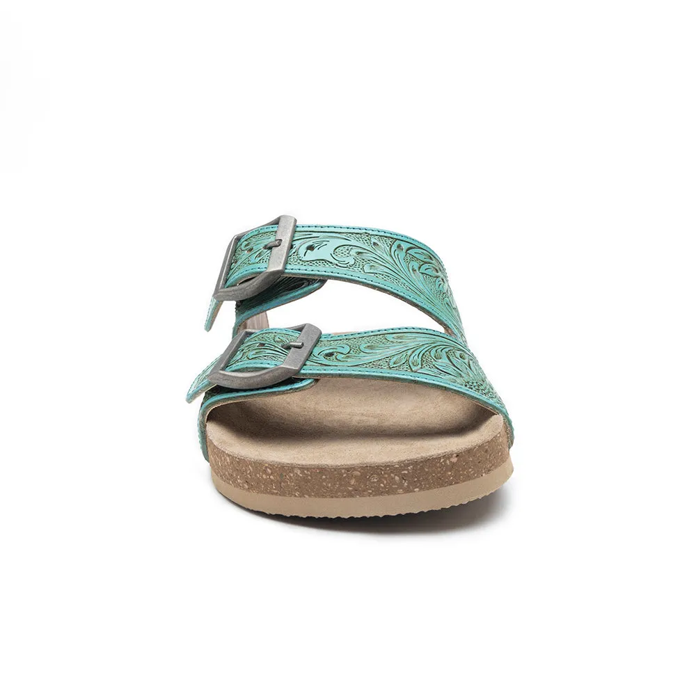 Verdent Ranges Hand-tooled Sandals