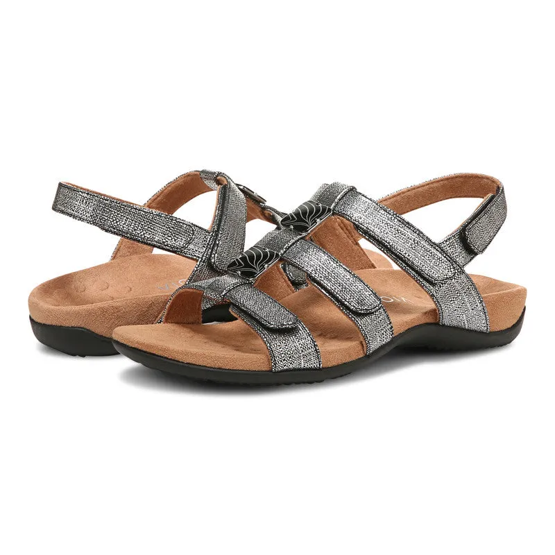 Vionic AMBER METALLIC ADJUSTABLE SANDAL