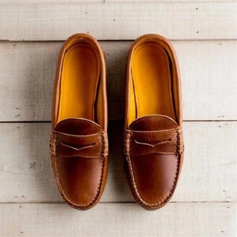 Women Soft Moccasins With Genuine Leather Flats