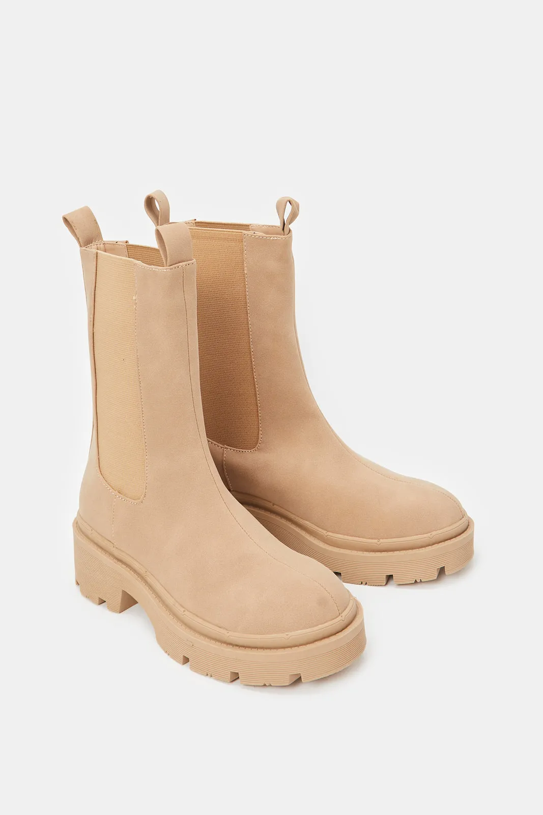 Women Tan Chelsea Boots