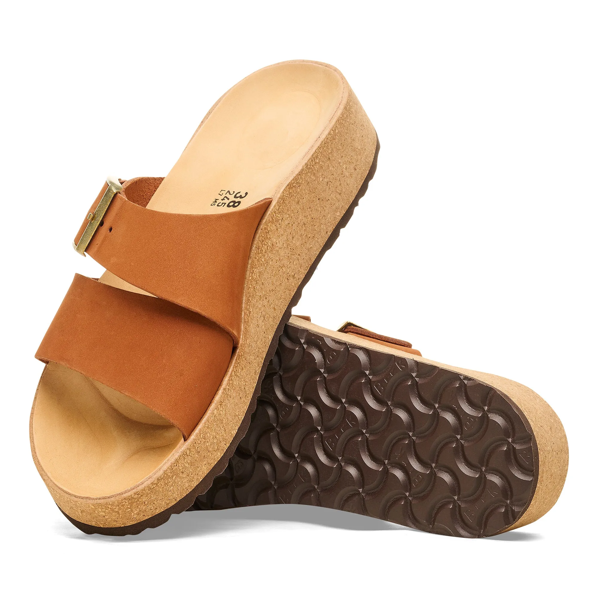 Women's Birkenstock Papillio Almina Nubuck Leather Color: Pecan