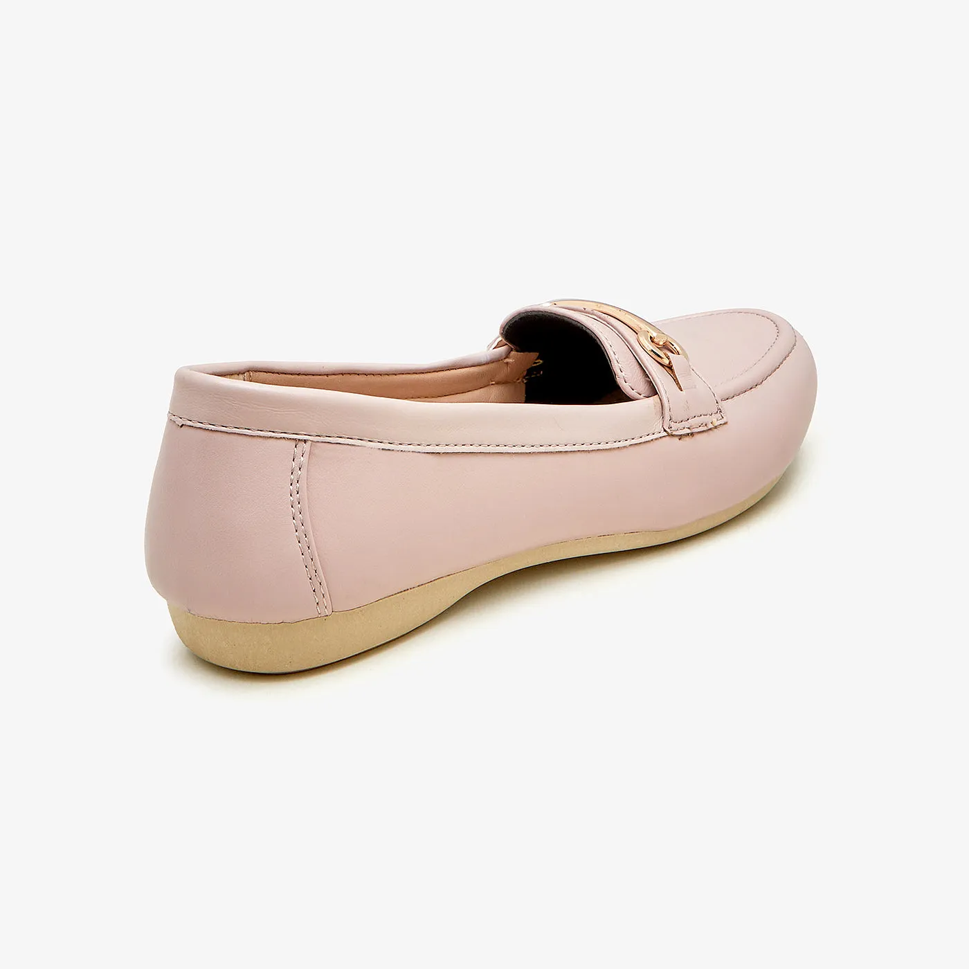 Women's Metal Bar Loafers