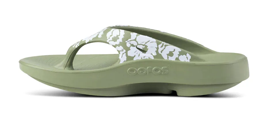 Women's Oofos OOriginal Limited Sandal Color: Sage Tropics