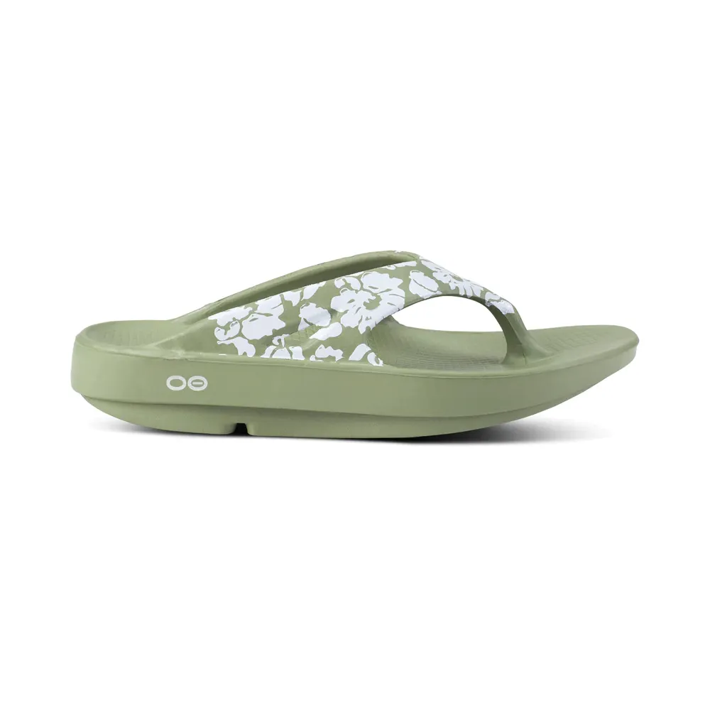 Women's Oofos OOriginal Limited Sandal Color: Sage Tropics