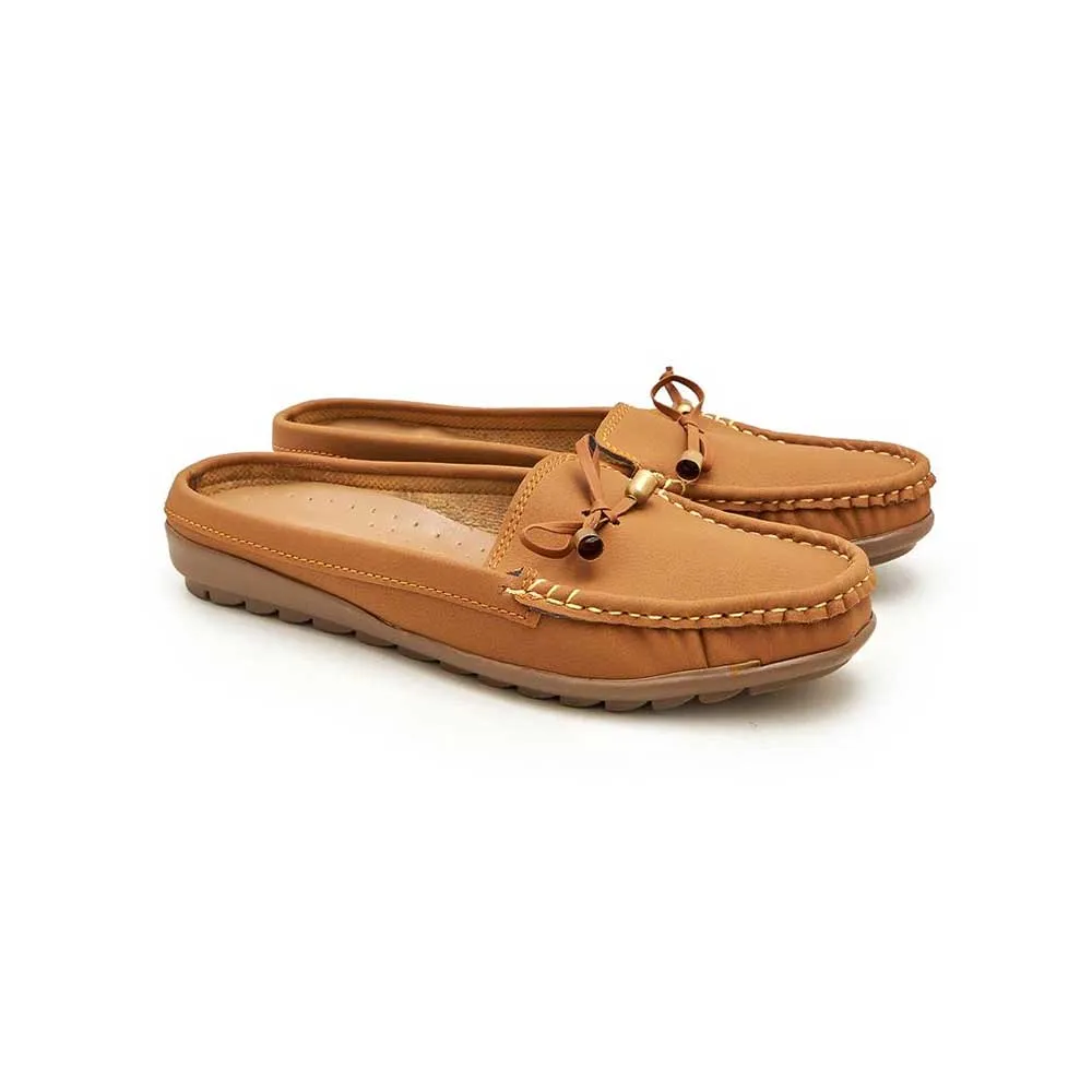 Women's Tassels Style Open Back Moccasin Shoes