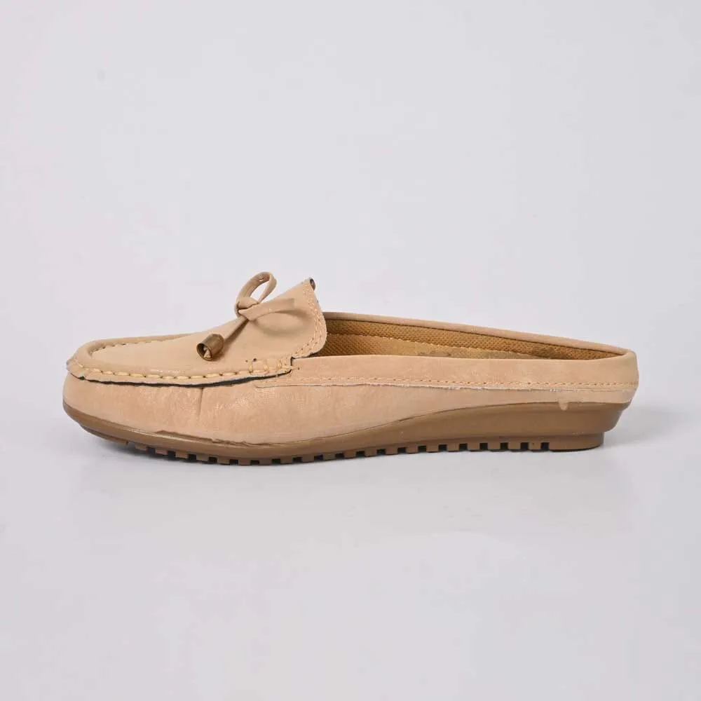 Women's Tassels Style Open Back Moccasin Shoes